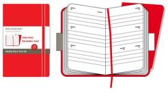 Moleskine pocket weekly. Twin Set. Agenda-taccuino settimanale 2009-2010 copertina rigida rossa. 18 mesi