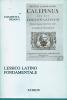 Lessico latino fondamentale