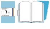 Moleskine extra small. Set 2 taccuini Volant a pagine bianche copertina turchese