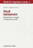 Studi barbaricini. Miscellanea di saggi di linguistica sarda
