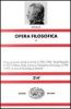 Opera filosofica vol.1