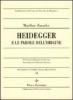Heidegger e le parole dell'origine