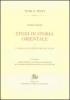 Studi di storia orientale vol.1