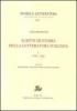 Scritti di storia della letteratura italiana vol.1