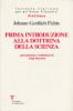 Prima introduzione alla Dottrina della scienza