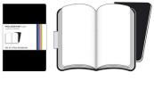 Moleskine extra small. Set 2 taccuini Volant a pagine bianche copertina nera