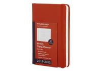 Moleskine 18 mesi �  Weekly Horizontal Planner  - Pocket - Copertina rigida rossa 2012-2013
