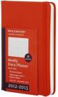Moleskine 18 mesi �  Weekly Horizontal Planner  - Large - Copertina rigida rossa 2012-2013