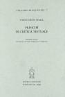 Princip� di critica testuale