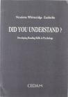 Did you understand? Developing reading skills in psychology