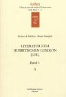 Literatur zum Hurritischen Lexikon (LHL) vol.1