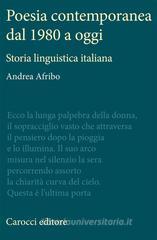 Poesia contemporanea dal 1980 a oggi. Storia linguistica italiana Poesia contemporanea dal 1980 a oggi. Storia linguistica italiana