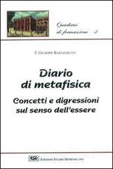 Diario di metafisica. Concetti e digressioni sul senso dell'essere
