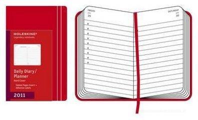 Moleskine 12 mesi -- Daily Diary - Pocket - Copertina rigida rossa 2011 Moleskine 12 mesi -- Daily Diary - Pocket - Copertina rigida rossa 2011