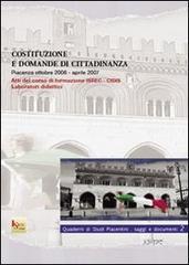 Costituzione e domanda di cittadinanza Costituzione e domanda di cittadinanza