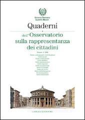 Quaderni dell'Osservatorio sulla rappresentanza dei cittadini 2008 vol.4 Quaderni dell'Osservatorio sulla rappresentanza dei cittadini 2008 vol.4
