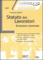 Statuto dei lavoratori. Brevemente commentato. eBook