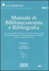 Manuale di biblioteconomia e bibliografia