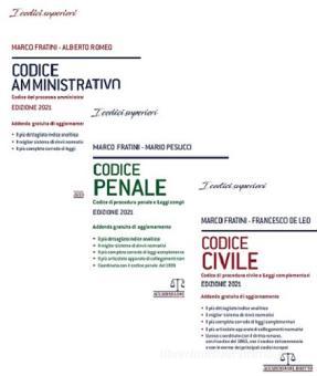 Kit Codice Civile Codice Penale Codice Amministrativo Fratini Marco