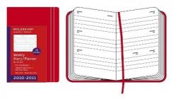 Moleskine 18 mesi - Agenda Settimanale Orizzontale 2010-2011 - Copertina rigida rossa - Pocket