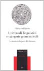Universali linguistici e categorie grammaticali. La teoria delle parti del discorso