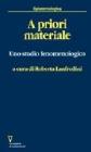 A priori materiale. Uno studio fenomenologico