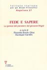 Fede e sapere. La genesi del pensiero del giovane Hegel