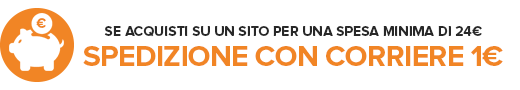 Spedizione senza minimo di spesa Spedizione con Corriere a 1€