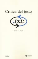 Ebook Critica del testo (2022) Vol. 25/1 di Autori Vari edito da Viella Libreria Editrice