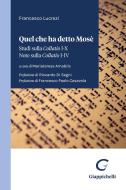 Ebook Quel che ha detto Mosè - e-book di Francesco Lucrezi edito da Giappichelli Editore