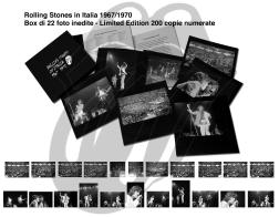 Rolling stones in Italia 1967-1970. Box di 22 foto edito da S&M