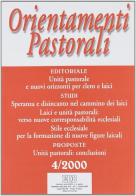 Orientamenti pastorali (2000) vol.4 edito da EDB