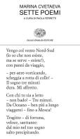 Sette poemi di Marina Cvetaeva edito da Einaudi