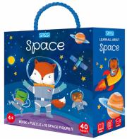 Space. Q-box. Ediz. a colori. Con 10 figure spaziali. Con puzzle di Matteo Gaule edito da Sassi