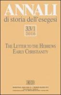 Annali di storia dell'esegesi (2016) vol.33.1 edito da EDB