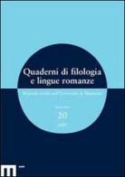 Quaderni di filologia e lingue romanze (2005) vol.20 edito da eum
