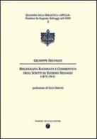 Bibliografia ragionata e commentata degli scritti su Eugenio Selvaggi (1872-1961) di Giuseppe Selvaggi edito da Barbieri Selvaggi