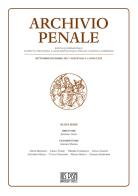 Archivio penale. Rivista quadrimestrale di diritto, procedura e legislazione penale, speciale, europea e comparata (2017) vol. 3 edito da IUS Pisa University Press