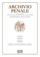 Archivio penale. Rivista quadrimestrale di diritto, procedura e legislazione penale, speciale, europea e comparata (2017) vol.3 edito da IUS Pisa University Press