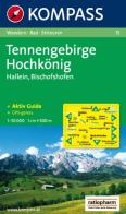 Carta escursionistica n. 15. Austria superiore. Tennegebirge, Hochkönig, Hallein, Bischofshofen 1:50.000. Adatto a GPS. Digital map. DVD-ROM. Ediz. bilingue edito da Kompass