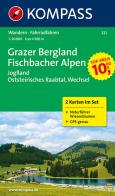 Carta escursionistica n. 221. Grazer Bergland, Fischbacher Alpen 1:50.000 (set di 2 carte) edito da Kompass
