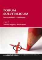 Forum sull'Italicum. Nove studiosi a confronto edito da Giappichelli