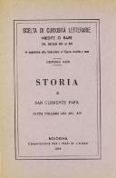 Storia di san Clemente papa (rist. anast.) edito da Forni