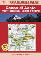 Conca di Aosta. Mont Emilius, Mont Fallére. Con carta escursionistica 1:25.000 di Luca Zavatta, Marco Blatto edito da L'Escursionista
