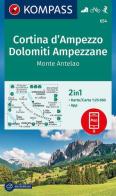 Cartina escursionistica n. 654 Cortina d'Ampezzo, Dolomiti Ampezzane edito da Kompass