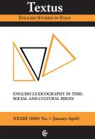 Textus. English studies in Italy (2020) vol.1 edito da Carocci