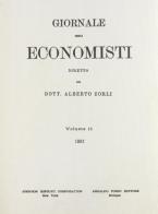 Giornale degli Economisti. 1ª serie vol.2 edito da Forni