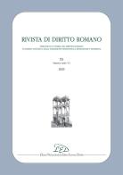 Rivista di diritto romano. Nuova serie (2020) vol.20 edito da LED Edizioni Universitarie