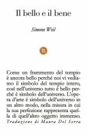 Il bello e il bene. Ediz. italiana e francese di Simone Weil edito da AnimaMundi Edizioni
