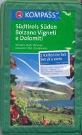 Carta escursionistica n. 698. Alto Adige Sud (set con due cartine) 1:25.000. Adatto a GPS. Digital map. DVD-ROM edito da Kompass